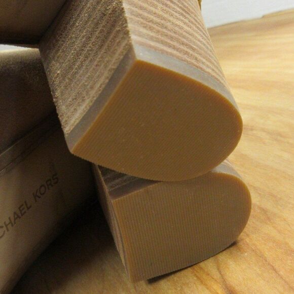 MICHAEL KORS Braden Closed Toe Mule Clog Shoes Womens Size 8.5 Cashew Suede NEW - Picture 11 of 12